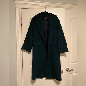Zara dark green wool coat